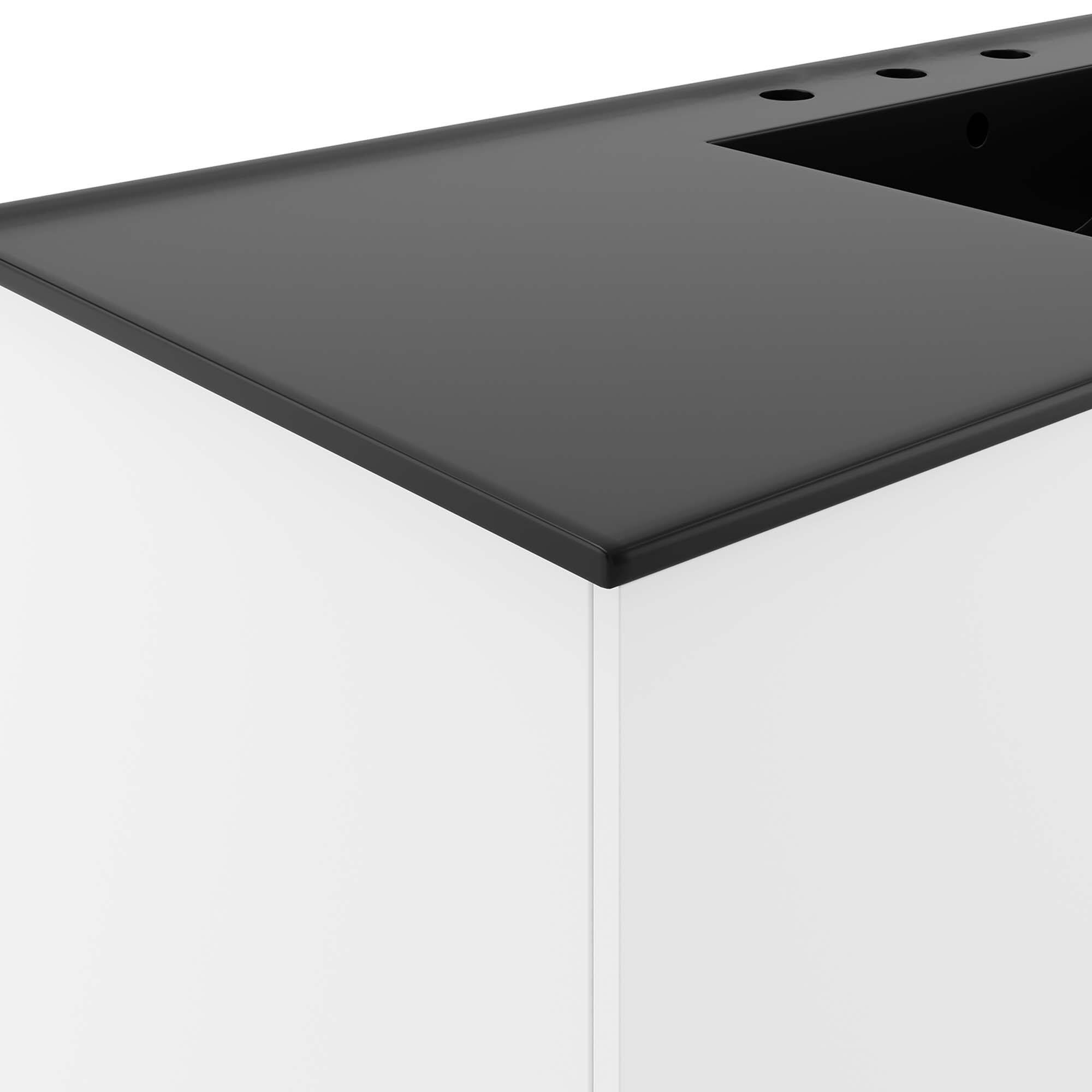 Alt View 5. Modway - Vitality Bathroom Vanity Basin Included by Modway - White Black.
