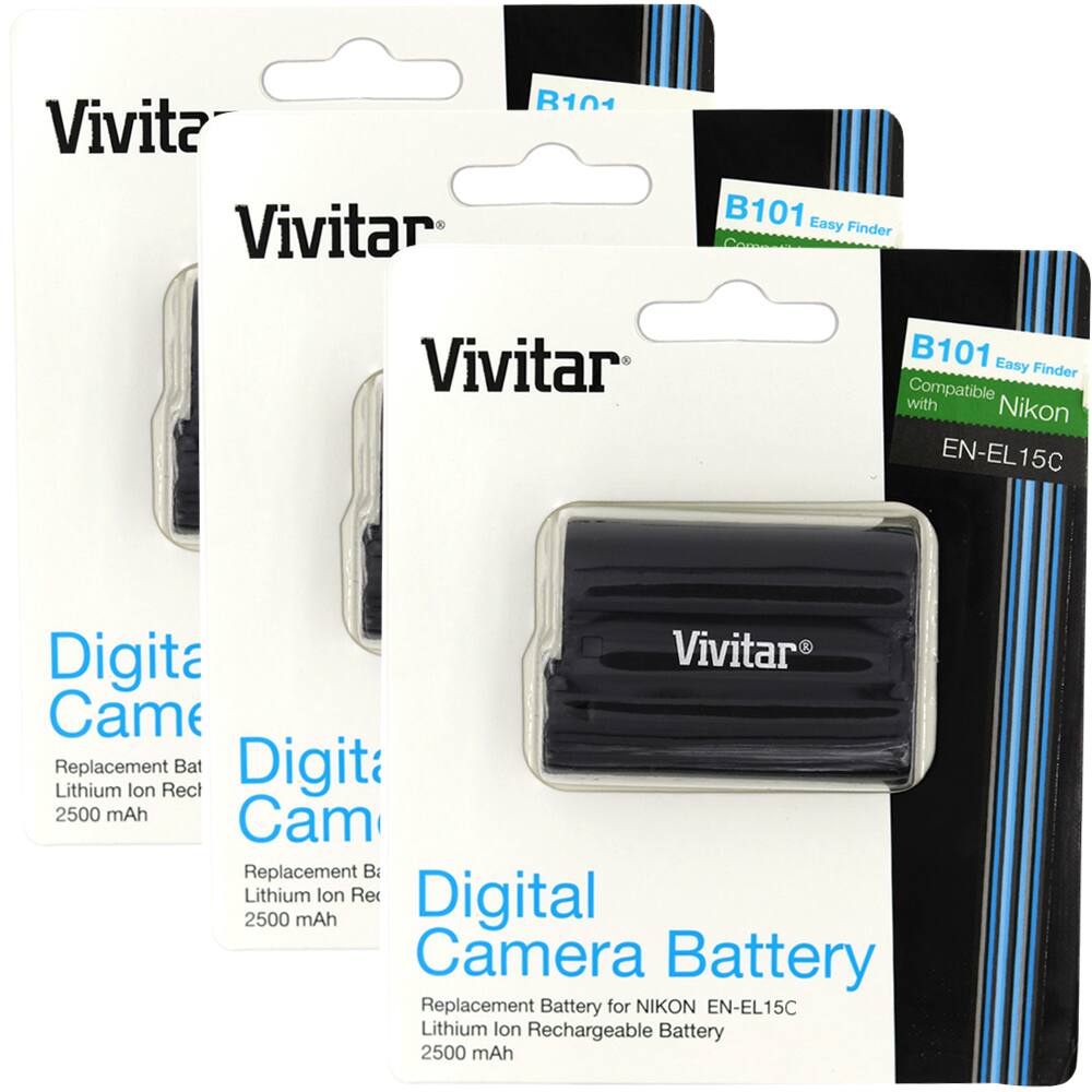 Vivitar B101 Easy Finder Compatible with Nikon EN-EL15C Digital Camera Replacement Battery Digita Lithium Ion Rechargeable Battery 2500 mAh