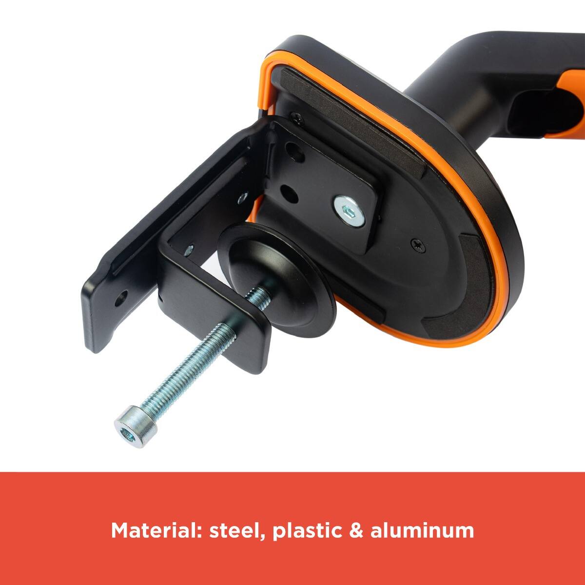 Material: steel, plastic & aluminum