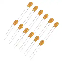 Unique Bargains - Tantalum Capacitor 10uF 35V Radial Dipped, for Circuit Boards/DIY/Computer, 12pcs - Yellow