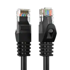 Front. Cables Direct Online - 50 Pack Cat5e Ethernet Patch Cable 50 ft RJ45 Snagless Design 350MHz 1Gbps LAN Network Cord - Black.