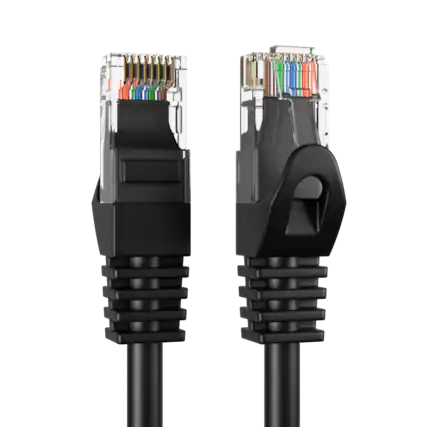 Front. Cables Direct Online - 10 Pack Cat5e Ethernet Patch Cable 10 ft RJ45 Snagless Design 350MHz 1Gbps LAN Network Cord - Black.