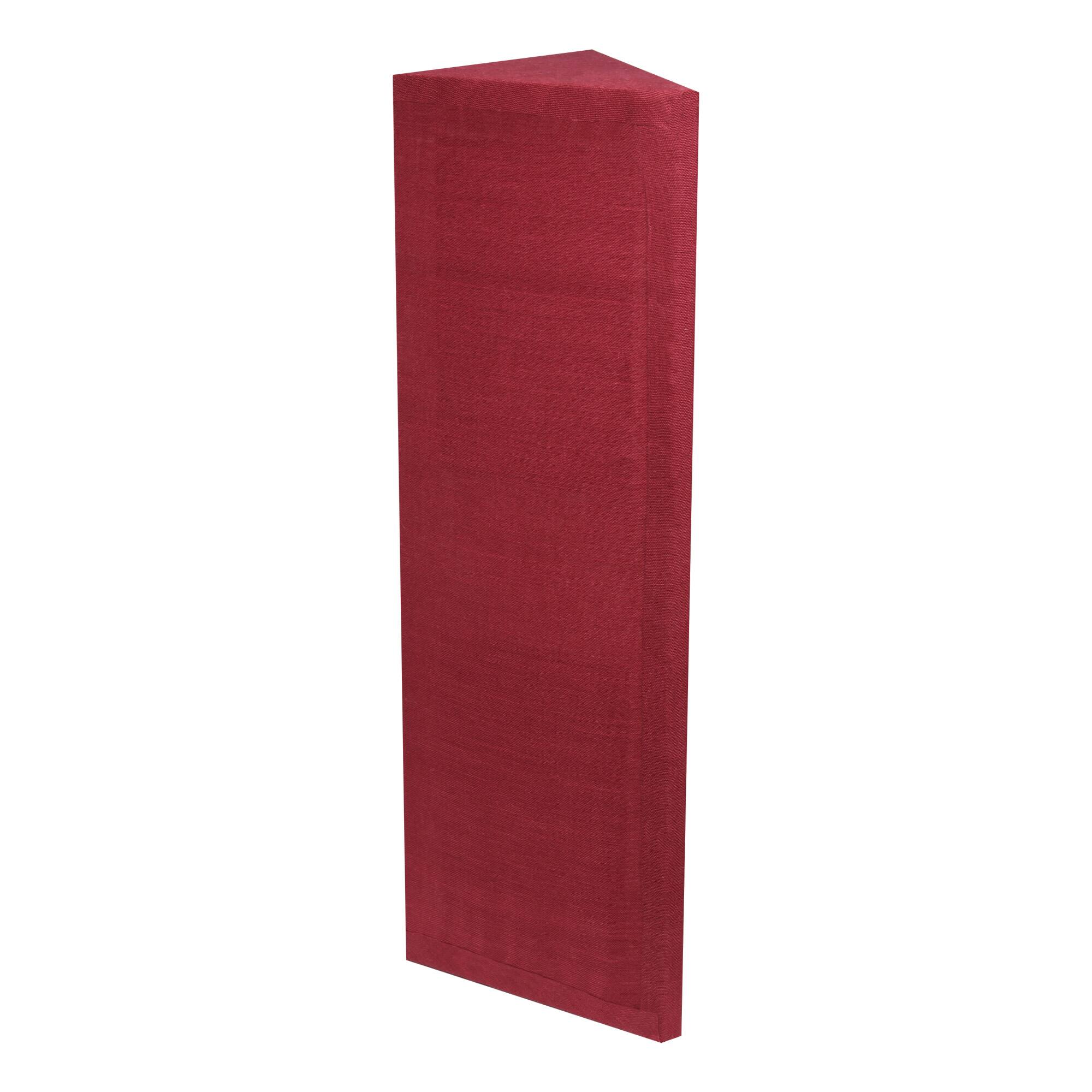 Angle. ATS Acoustics - Corner Bass Trap, Full Frequency Range, NRC 1.60, 24" x 48" x 13" - Burgundy.