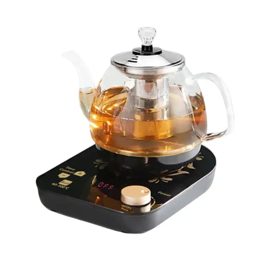 Teatimer Kettle Bestier Glass Electric Kettle with Infuser, Steaming and Brewing Modes ...