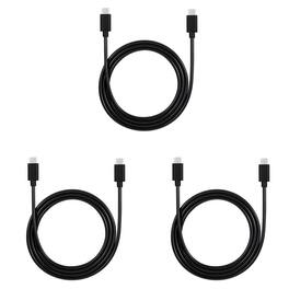 Kitcheniva - 6Ft Type-C To Type-C Cable Fast Charge Cord Charger 3 Pack - Black