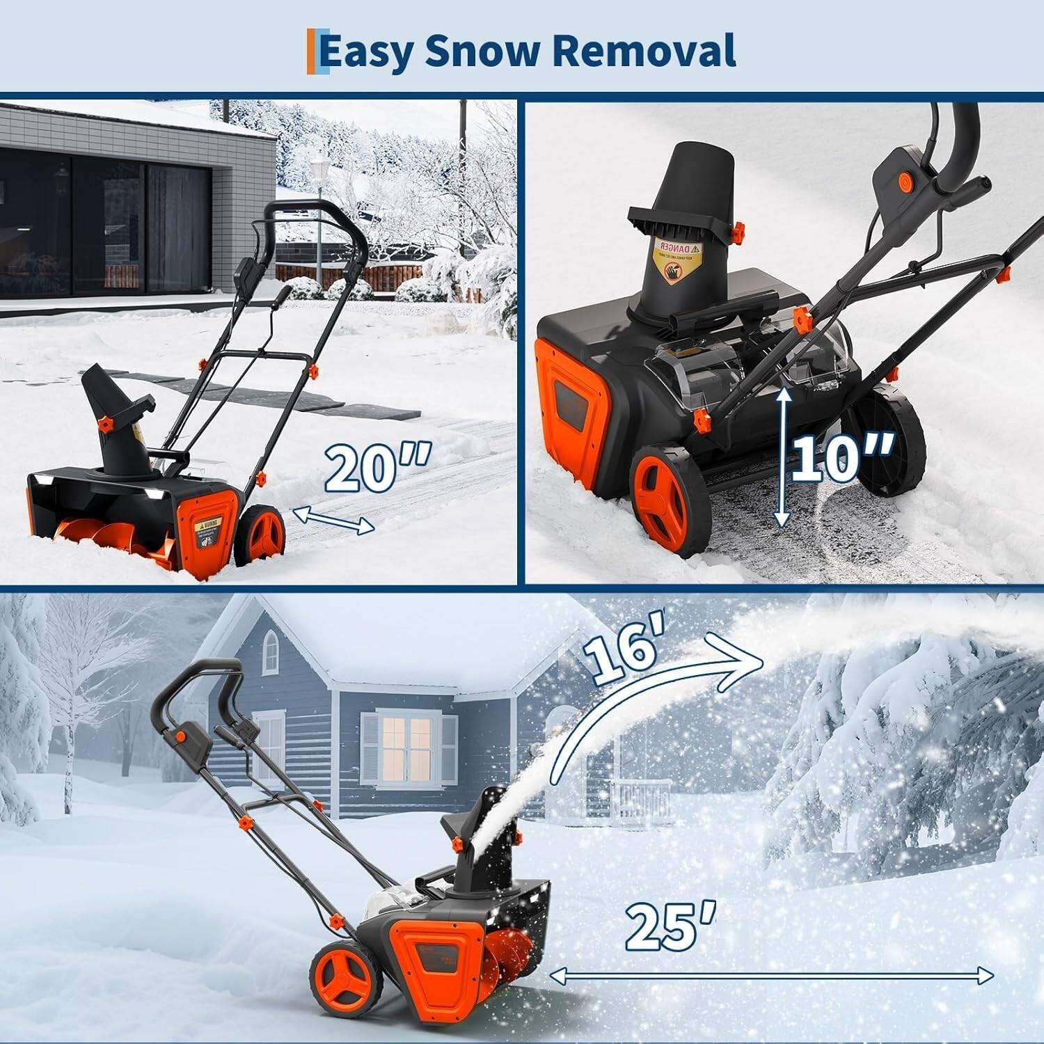 Easy Snow Removal

- 20"
- 10"
- 16'
- 25'