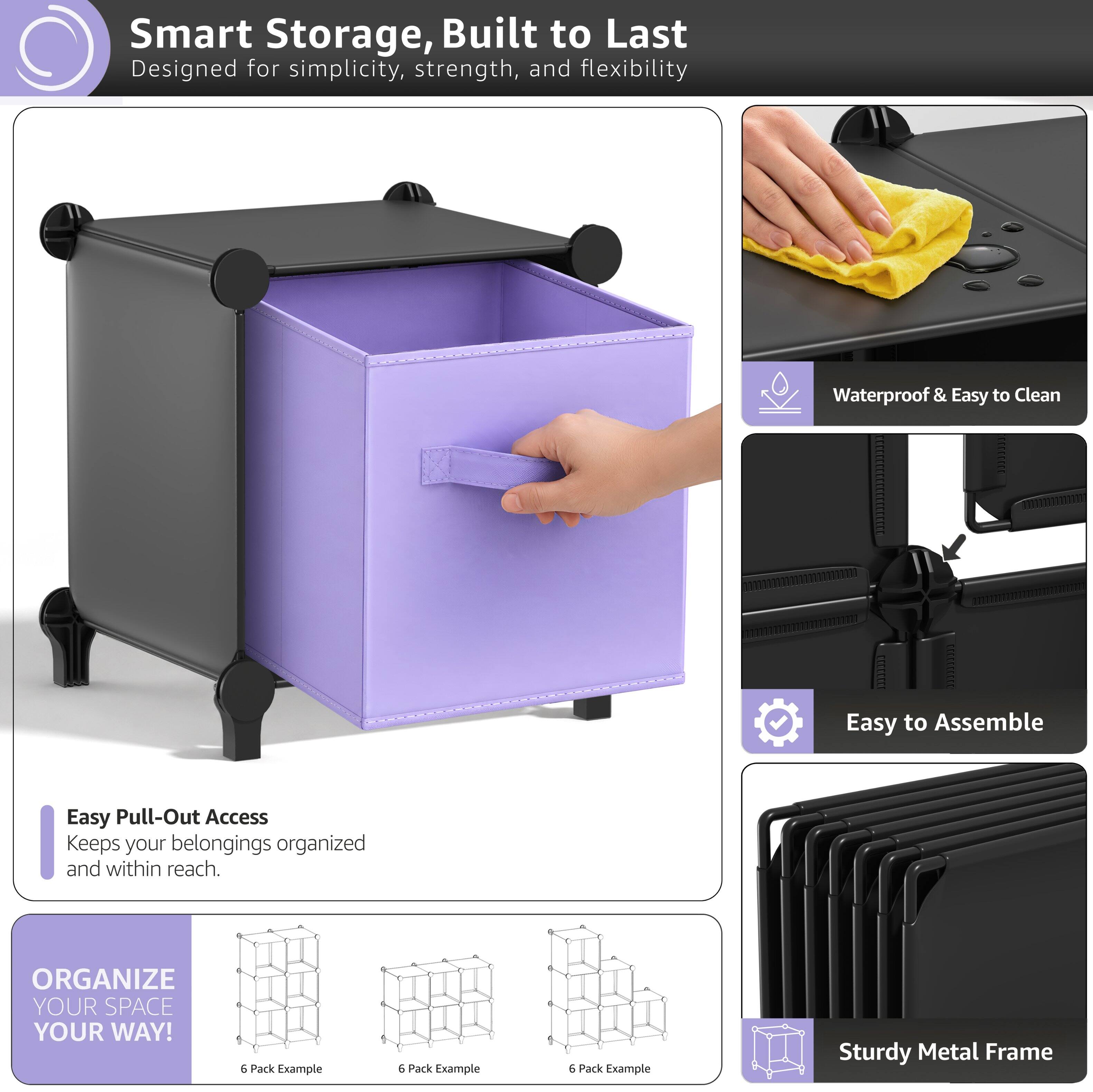 Smart Storage, Built to Last  
Designed for simplicity, strength, and flexibility  

Waterproof & Easy to Clean  
Easy to Assemble  
Easy Pull-Out Access  
Keeps your belongings organized and within reach.  

ORGANIZE YOUR SPACE YOUR WAY!  

6 Pack Example  
5 Pack Example  
5 Pack Example  

Sturdy Metal Frame