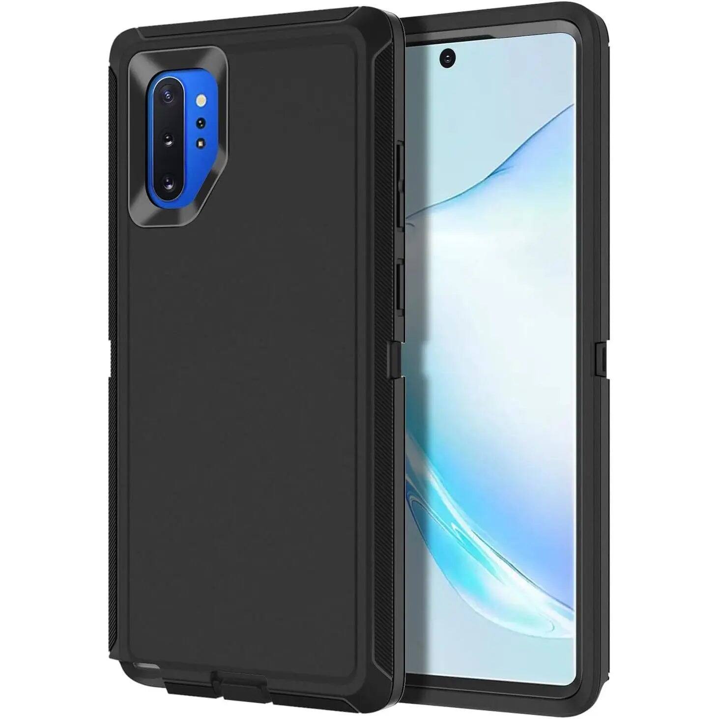 Front. Entronix - Entronix Case for Galaxy Note 10 Plus- Triple-Layer Heavy Duty Protection - Black.