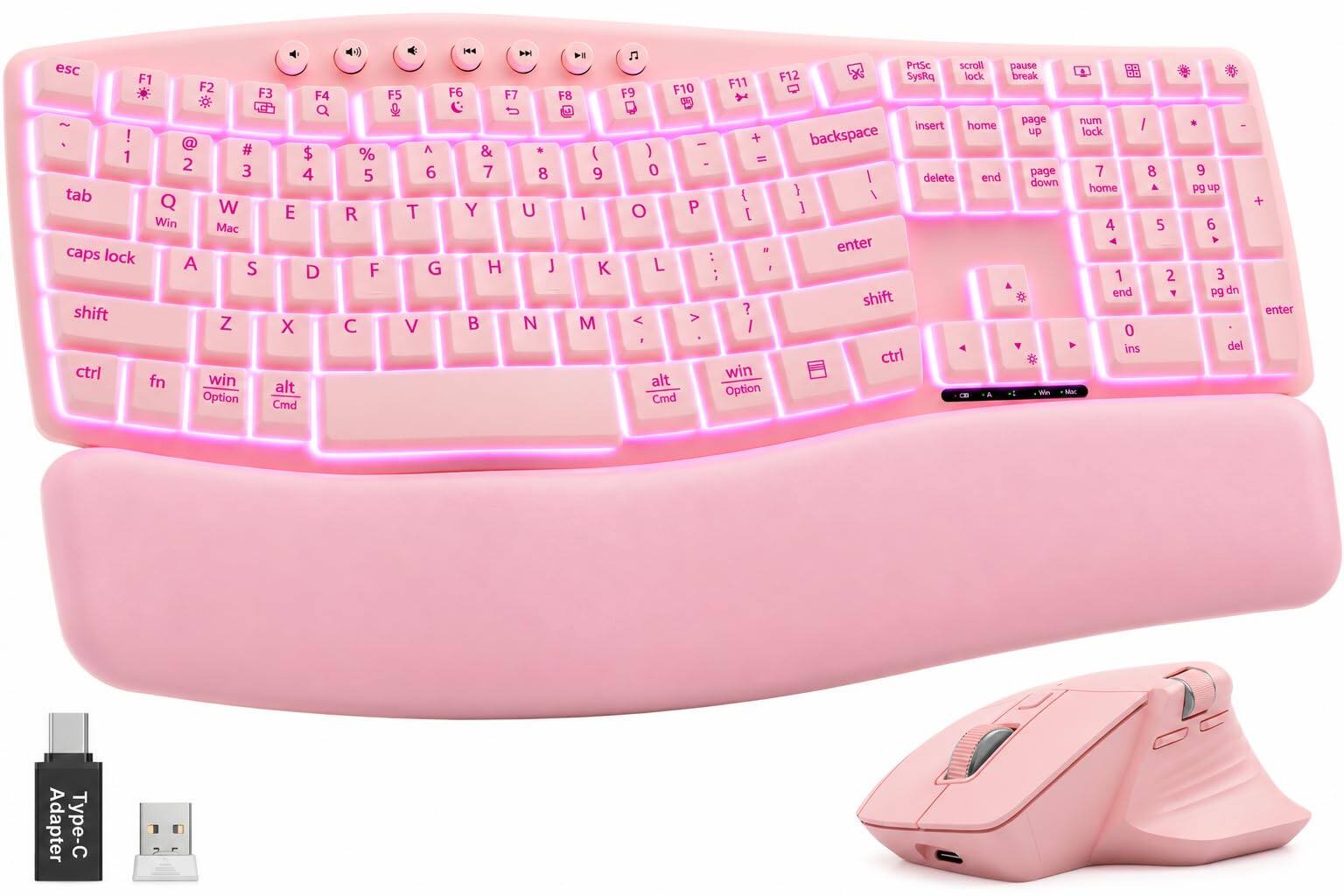 esc
F1
F2
F3
F4
F5
F6
F7
F8
F9
F10
F11
F12
PrtSc SysRq
scroll lock
pause break
tab 1 2 3 @ 4 $ 5 % 6 ^ 7 & 8 ( 9 ) - 0 = Q W E R T Y U I O P { } | Q W E R T Y U I O P
caps lock A S D F G H J K L : ; shift Z X C V B N M , . / shift Z X C V B N M , . /
ctrl fn win alt Option Cmd
insert home backspace delete end } I enter shift ctrl
page up num lock / * - 7 8 9 0 4 5 6 1 2 3 0 . ins was Minit
pg up 6 3 pg dn del
+ enter
Adapter Type-C