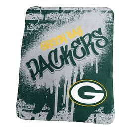 Logo Brands - Green Bay Packers 50" x 60" Classic Graffiti Fleece Throw Blanket - Hunter Green