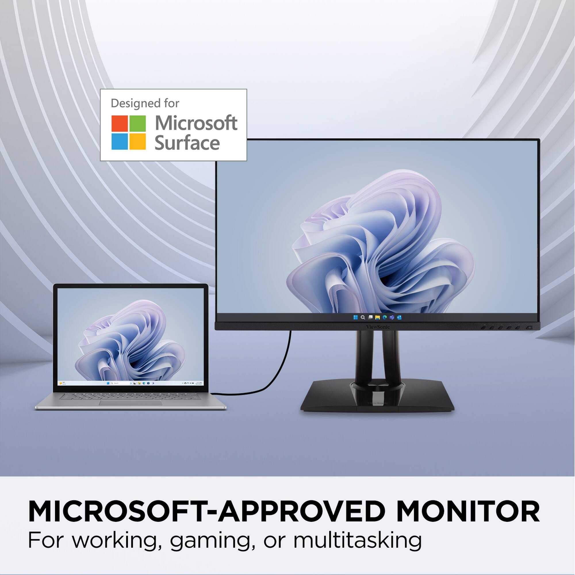 Designed for Microsoft Surface. Microsoft-approved monitor for working, gaming, or multitasking.