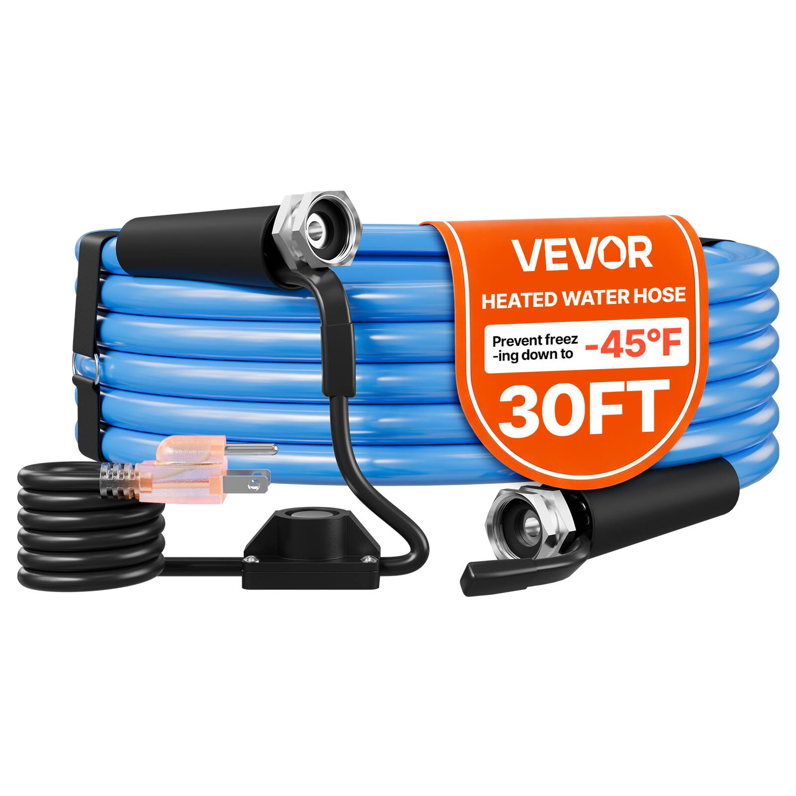 VEVOR HEATED WATER HOSE Prevent freezing down to -45°F 30FT
