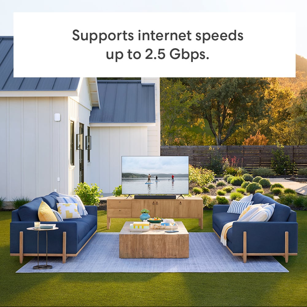 Supports internet speeds up to 2.5 Gbps.