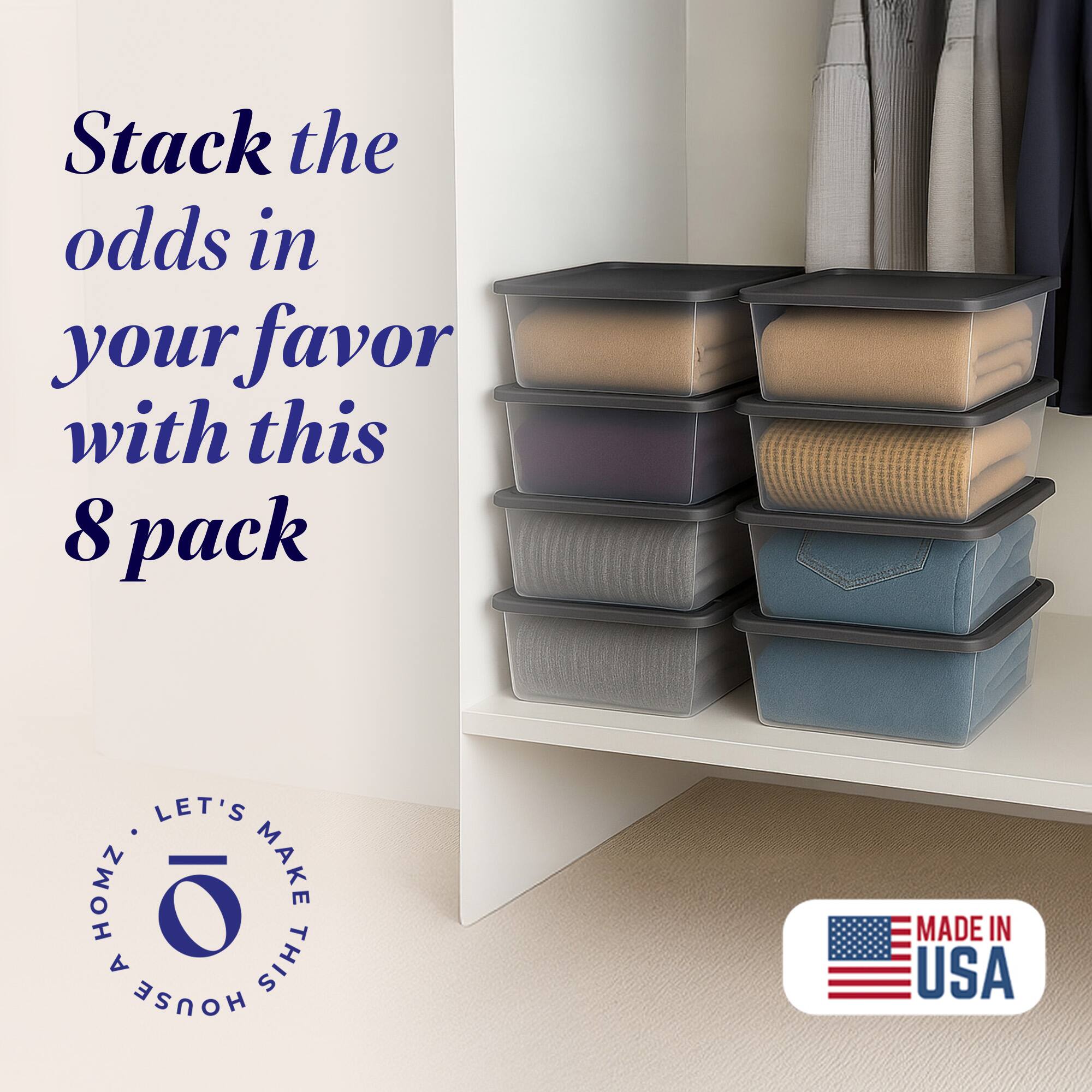 Stack the odds in your favor with this 8 pack

LET'S HOMZ MAKE THIS HOUSE

MADE IN USA