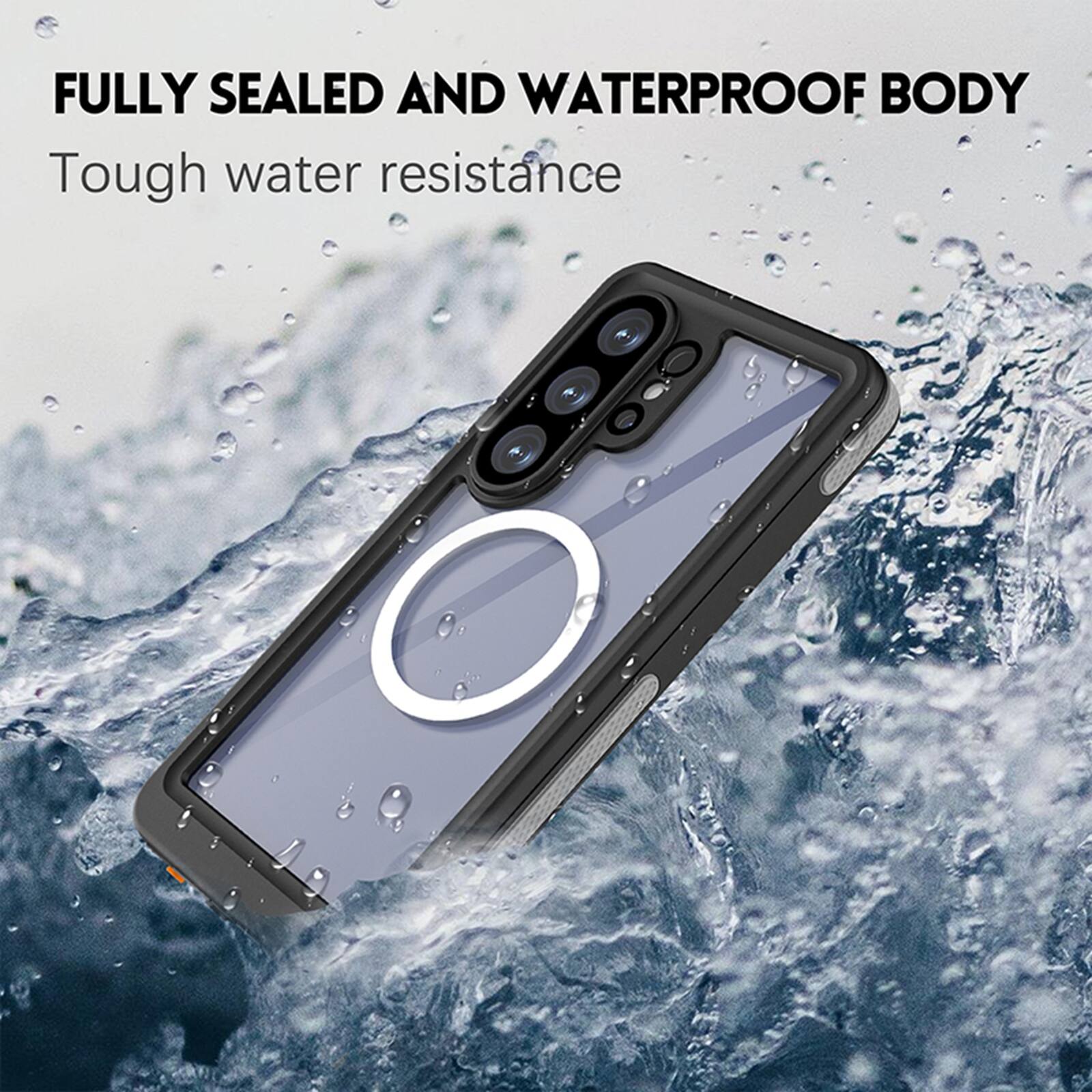 FULLY SEALED AND WATERPROOF BODY  
Tough water resistance