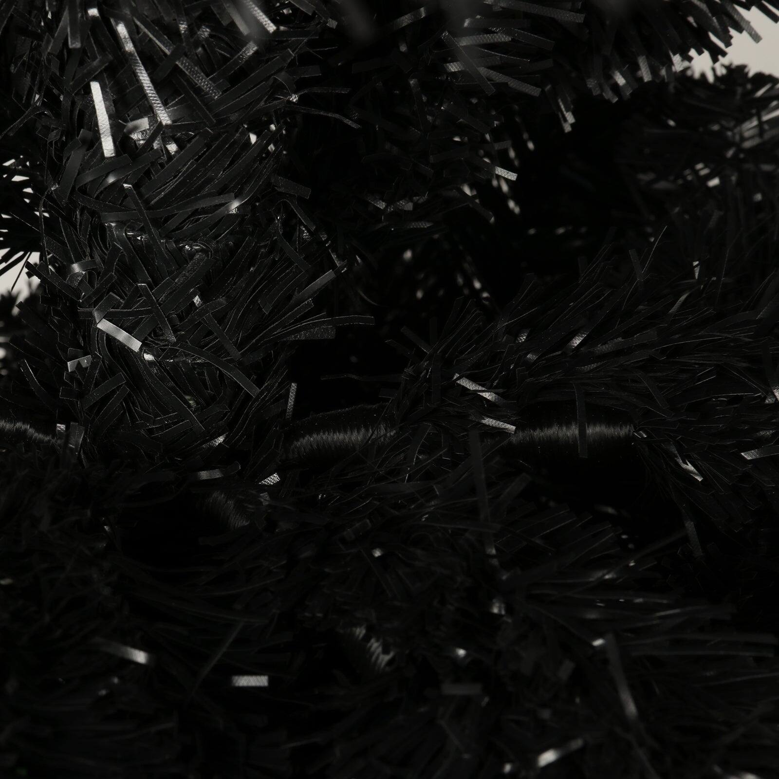 Alt View 9. BreeBe - 7.5FT Black Slim Artificial Christmas Tree  Includes Foldable Metal Stand - Black.