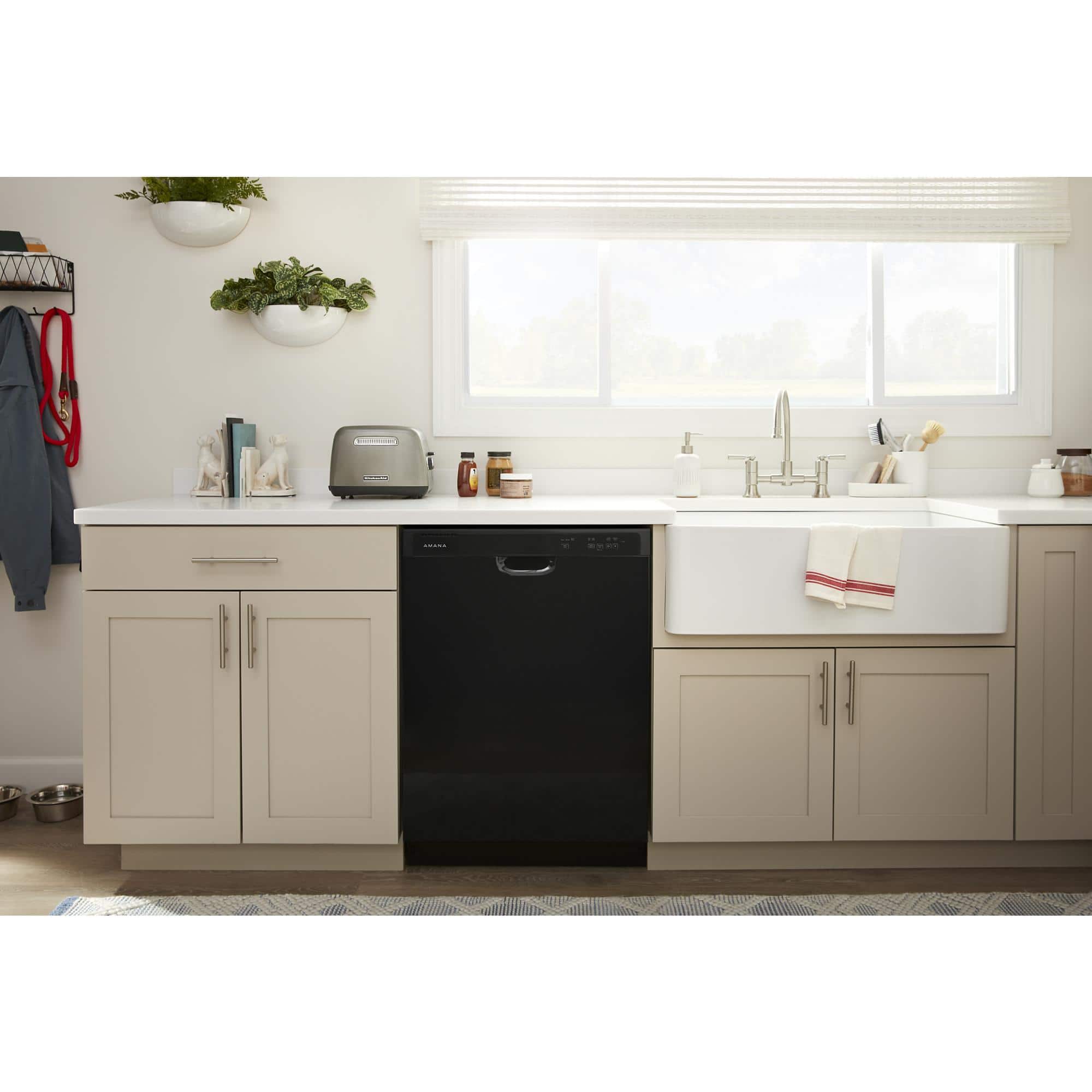 Alt View 15. Amana - 24" Built-In Black Tub Dishwasher with Dark Interior, Large Capacity, 59 dBA - Black.