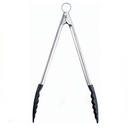 Cuisipro - 16 Inch Nonstick Nylon Locking Tongs - Silver