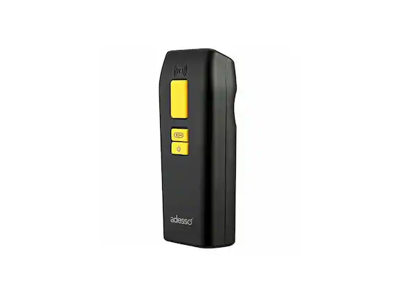 Front. Adesso - Adesso Bluetooth & 2.4Ghz Wireless Antimicrobial & Waterproof 2D Barcode Scanner - Cable/Wireless Connectivity - 300 - Black.
