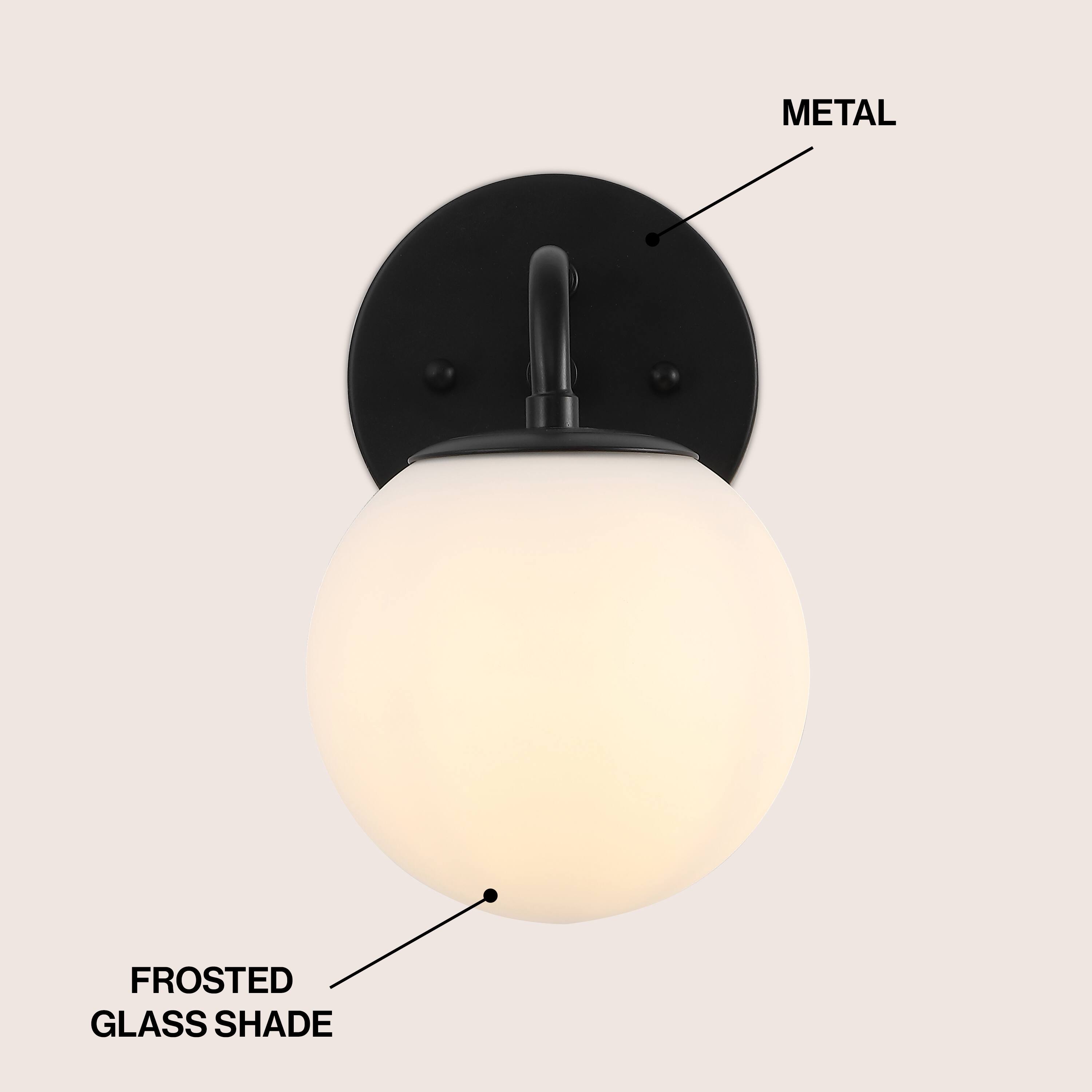 METAL FROSTED GLASS SHADE