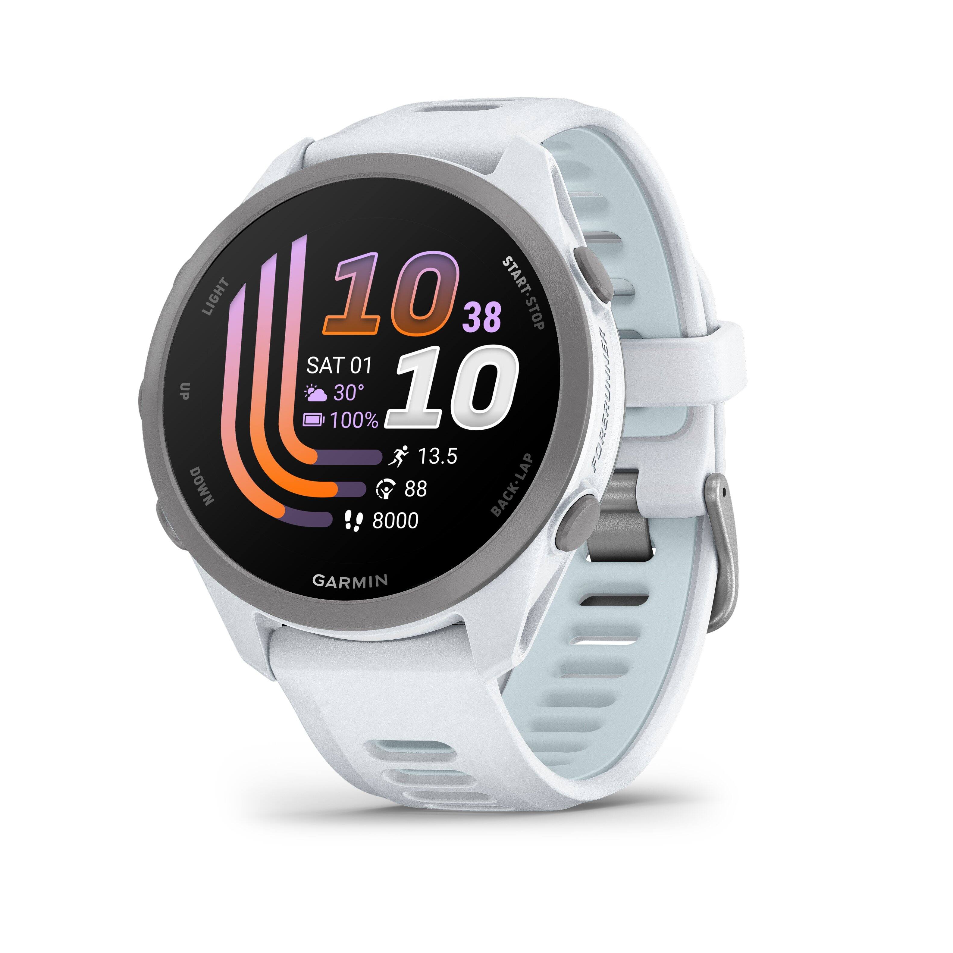 LIGHT UP DOWN 10 38 START-STOP SAT 01 100% 30 10 13.5 LAP 8000 88 BACK-LAP FORERUNNER GARMIN