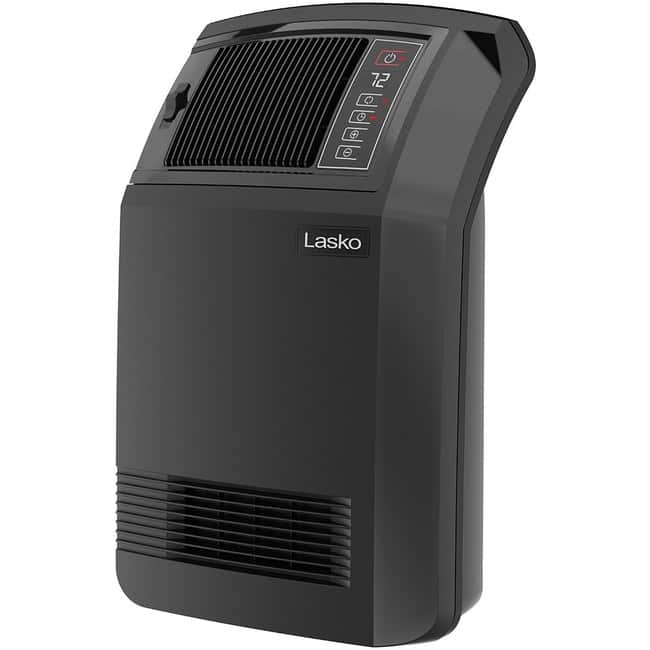 Lasko - Cyclonic Digital Ceramic Heater with Remote - Ceramic - Electric - 1500 W - 2 x Heat Settings - 1500 W - Remote - Black