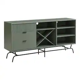 Furniture of America - Yaztra Sage TV Stand with 3-Drawers and 4-Shelves - Green