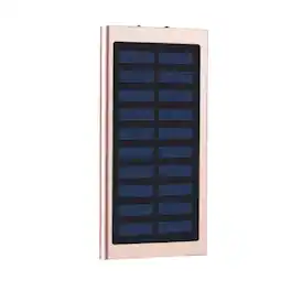 Home Collection - Gold 10000mAh Solar Power Bank – Slim Dual USB Portable Battery Charger