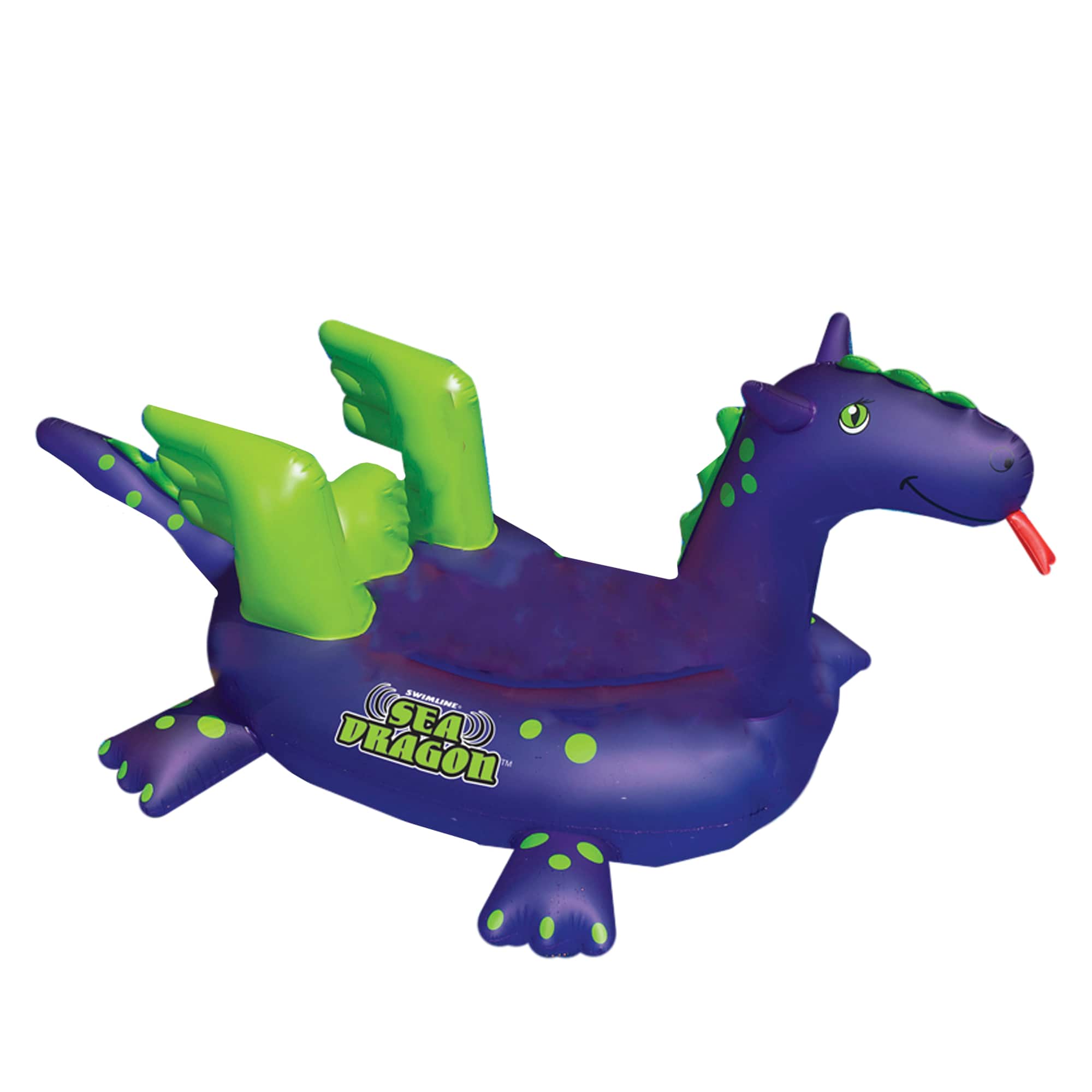 Swim Central - Inflatable and Green Sea Dragon Swimming Pool Float, 89-Inch - Purple