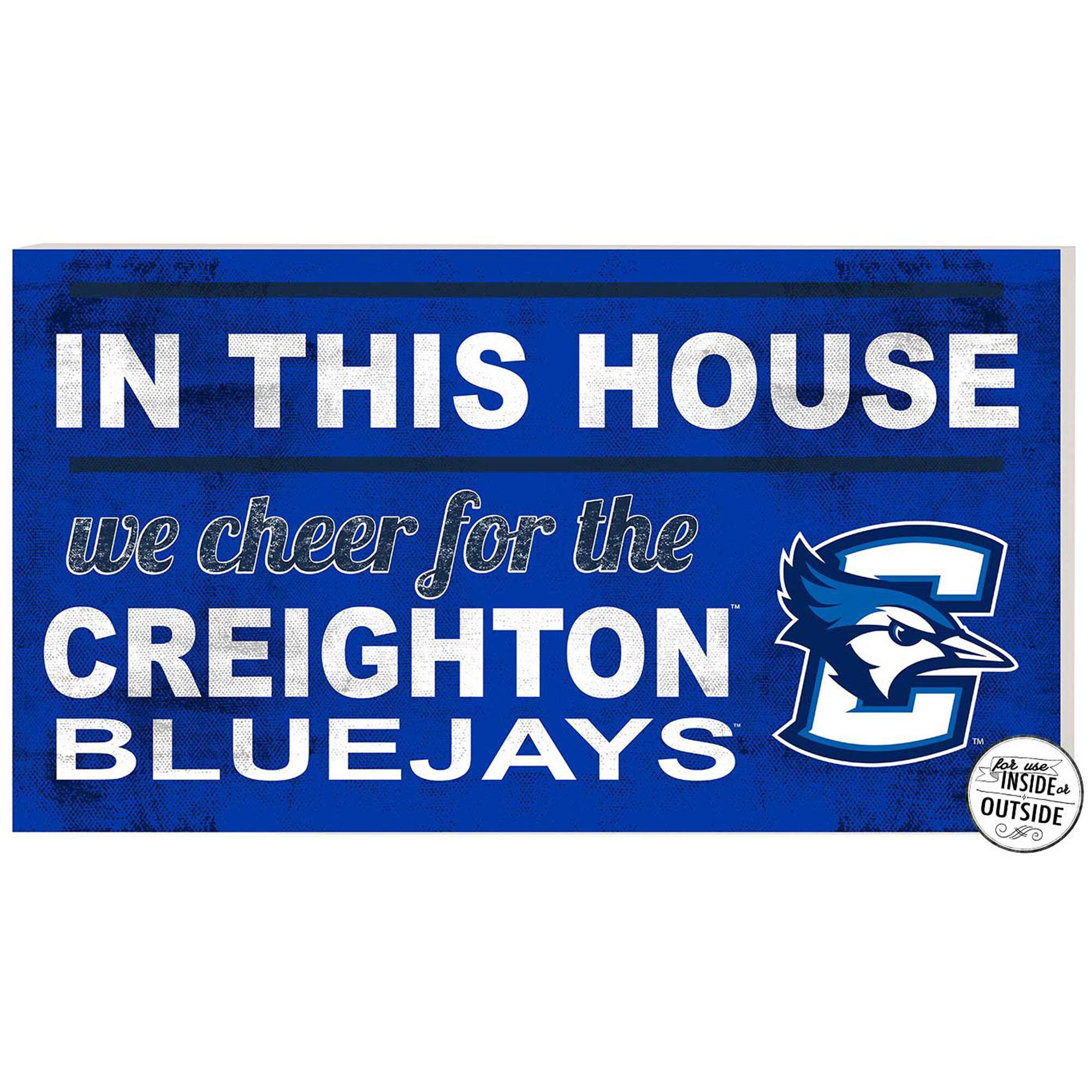 Jardine - Creighton Bluejays 11'' x 20'' Indoor/Outdoor In This House Sign - Blue