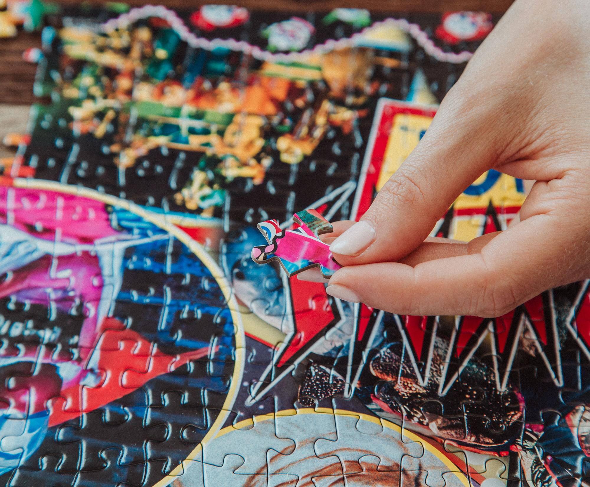 Alt View 2. Toynk - Killer Klowns From Outer Space Kollage B 1000-Piece Jigsaw Puzzle For Adults | 28 x 20 Inches - Red.