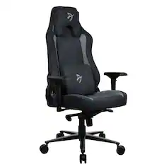 Front. Arozzi - Vernazza Series Top-Tier Premium Supersoft Upholstery Fabric Gaming Chair - Black.