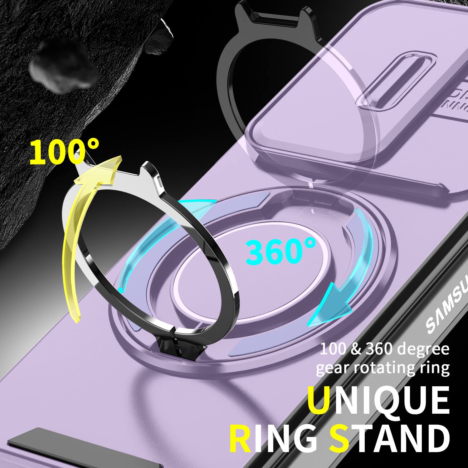 - DA A 100 360 SAMSU 100 & 360 degree gear rotating ring UNIQUE RING STAND
