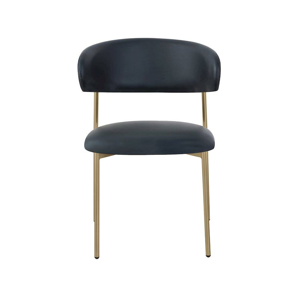 Alt View 2. Meridian Furniture - Lupita Black Vegan Leather Dining Chair, Set of 2 - Black.