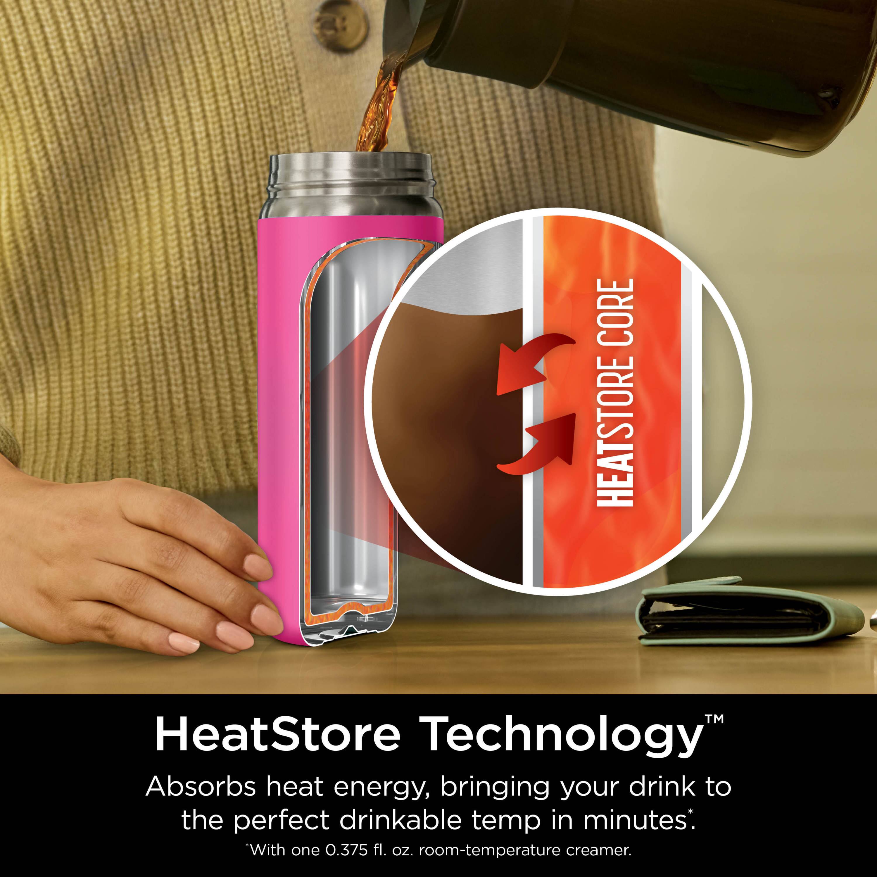 HeatStore Technology™  
Absorbs heat energy, bringing your drink to the perfect drinkable temp in minutes*  
*With one 0.375 fl. oz. room-temperature creamer.