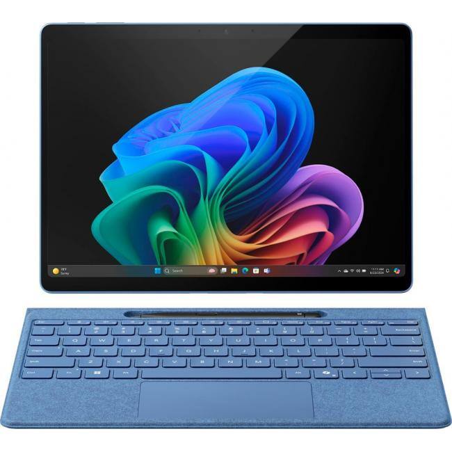 Alt View 8. Microsoft - Microsoft Surface Pro Copilot+ PC Touchscreen 13" LCD Snapdragon X Plus 16GB RAM 512GB SSD (11th Edition) Sapphire + Mic - Sapphire.