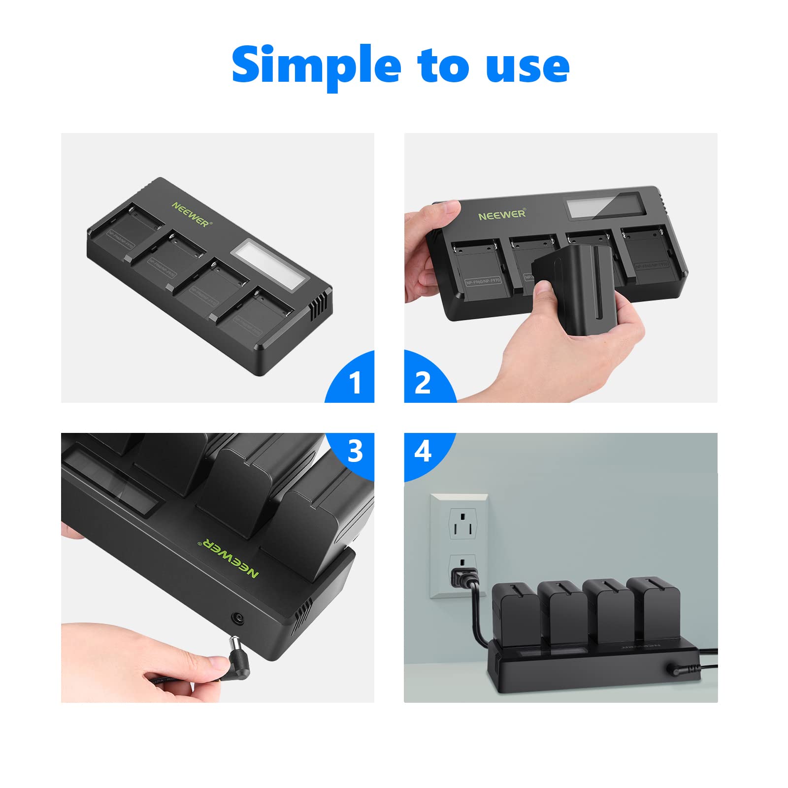 Simple to use

1. NEEWER
2. NEEWER
3. NEEWER
4. NEEWER