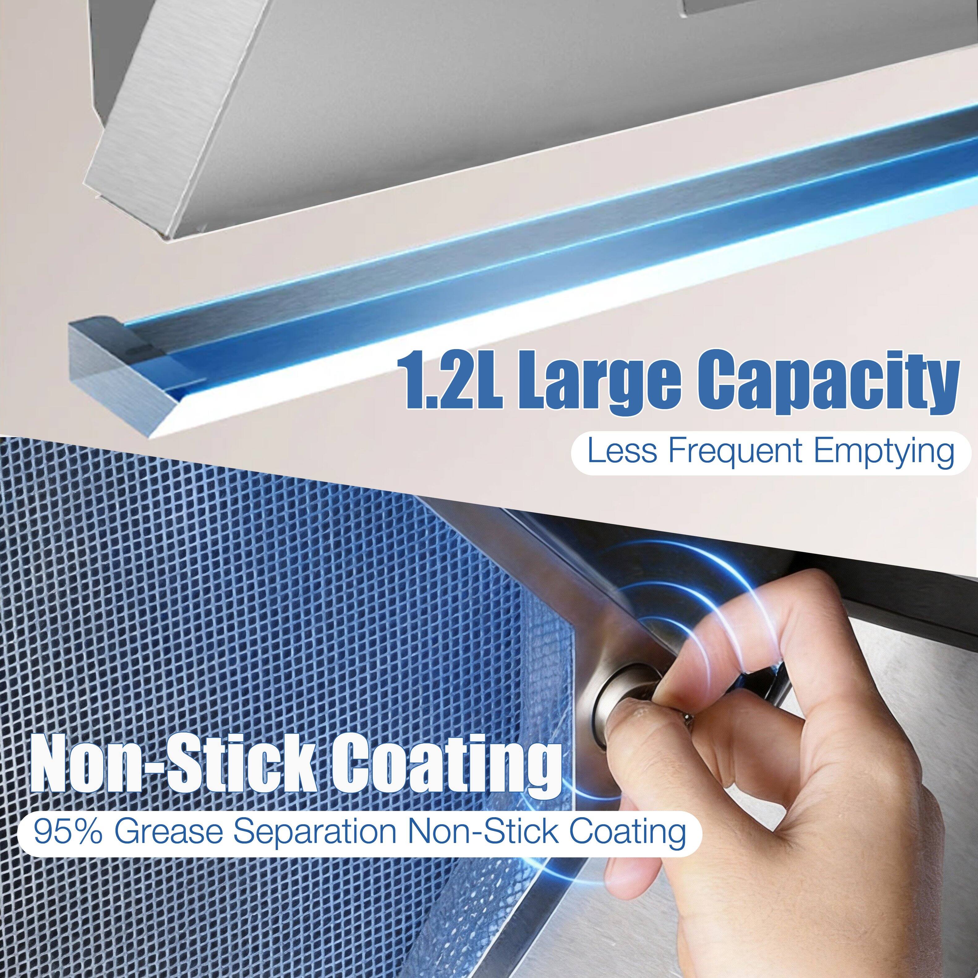 1.2L Large Capacity Less Frequent Emptying  
Non-Stick Coating 95% Grease Separation Non-Stick Coating