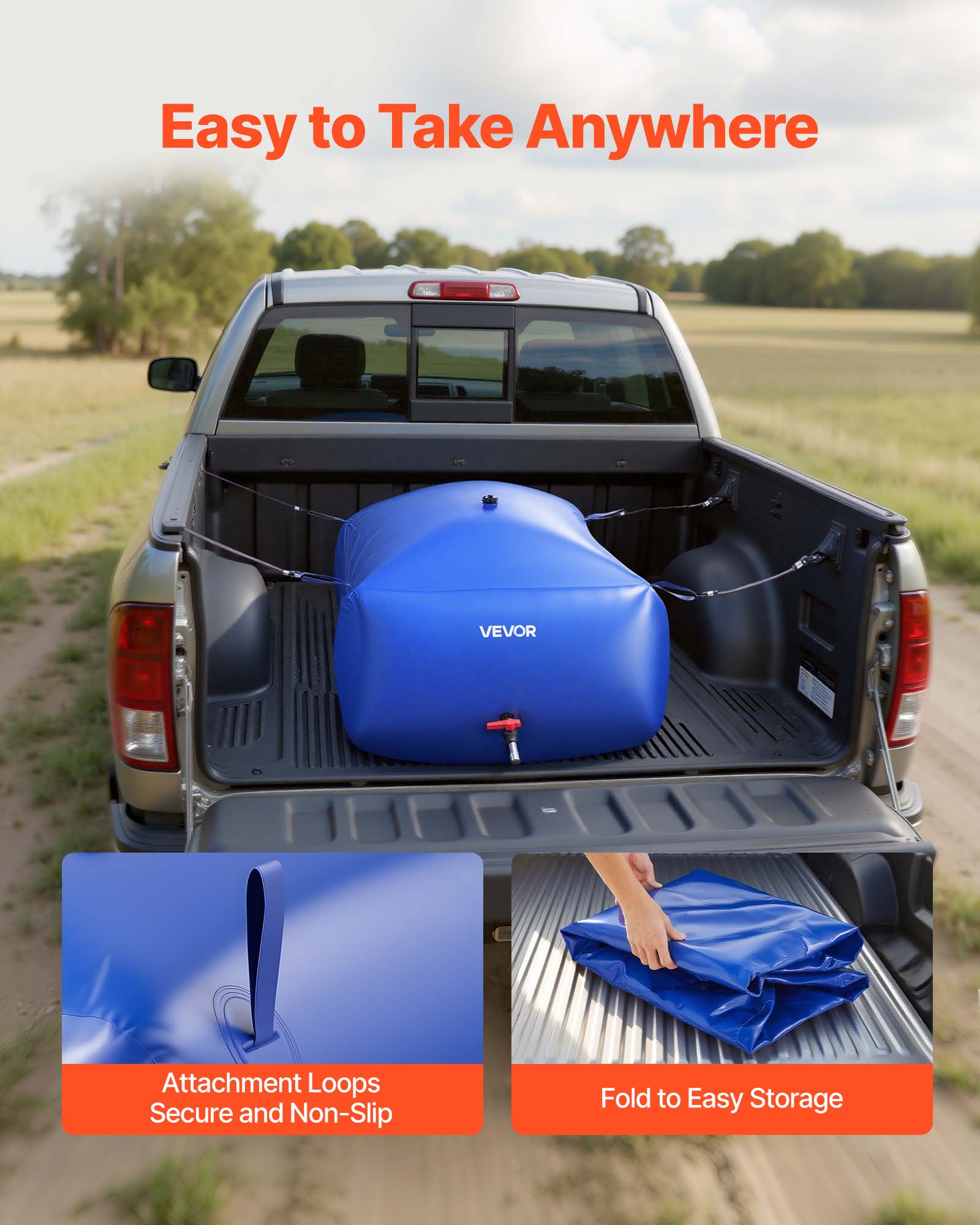 Easy to Take Anywhere

VEVOR

Attachment Loops Secure and Non-Slip

Fold to Easy Storage