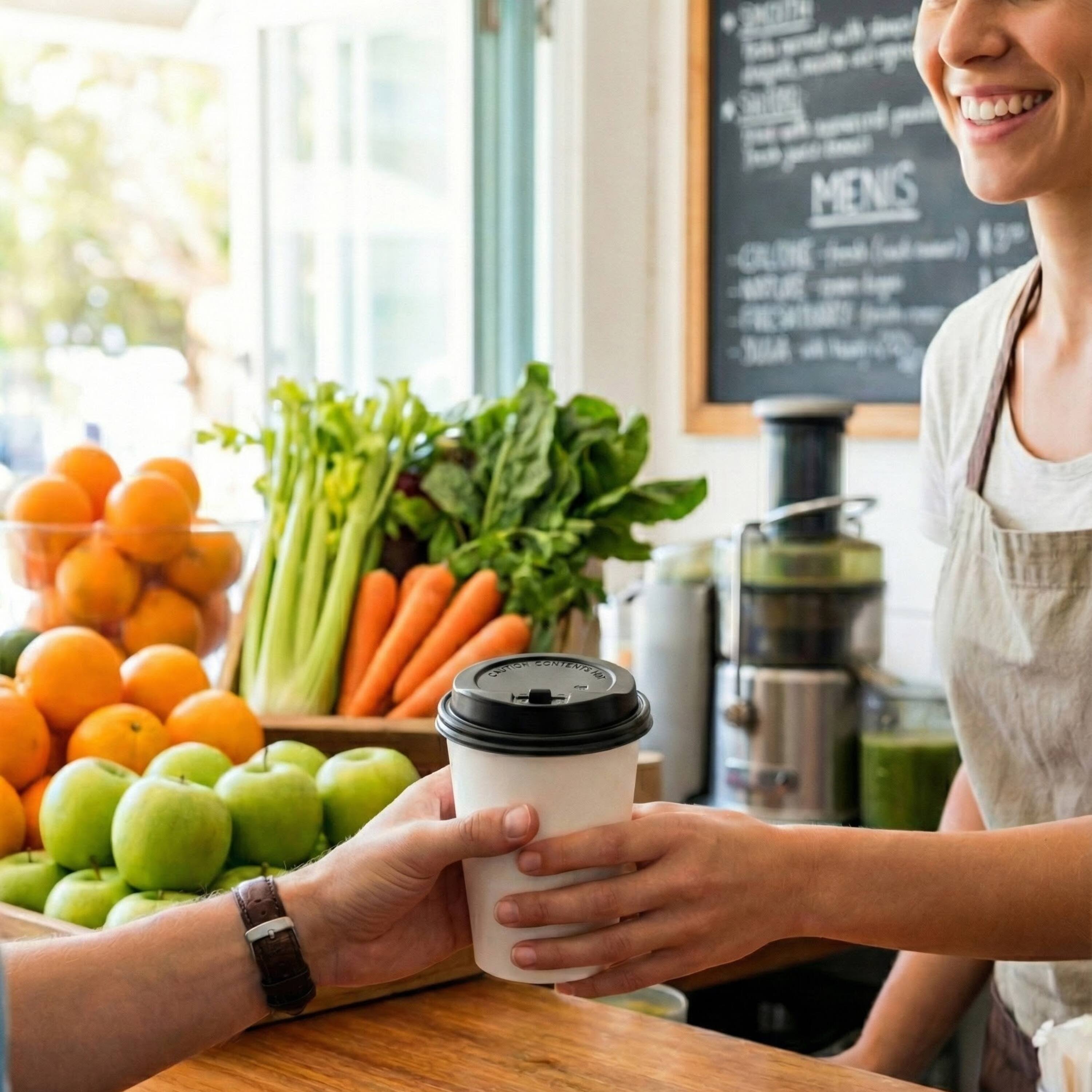 Alt View 2. Eco Harmony Products - Paper Cup (Single Wall), 90mm, White, 10oz, 1000-Pack - White.