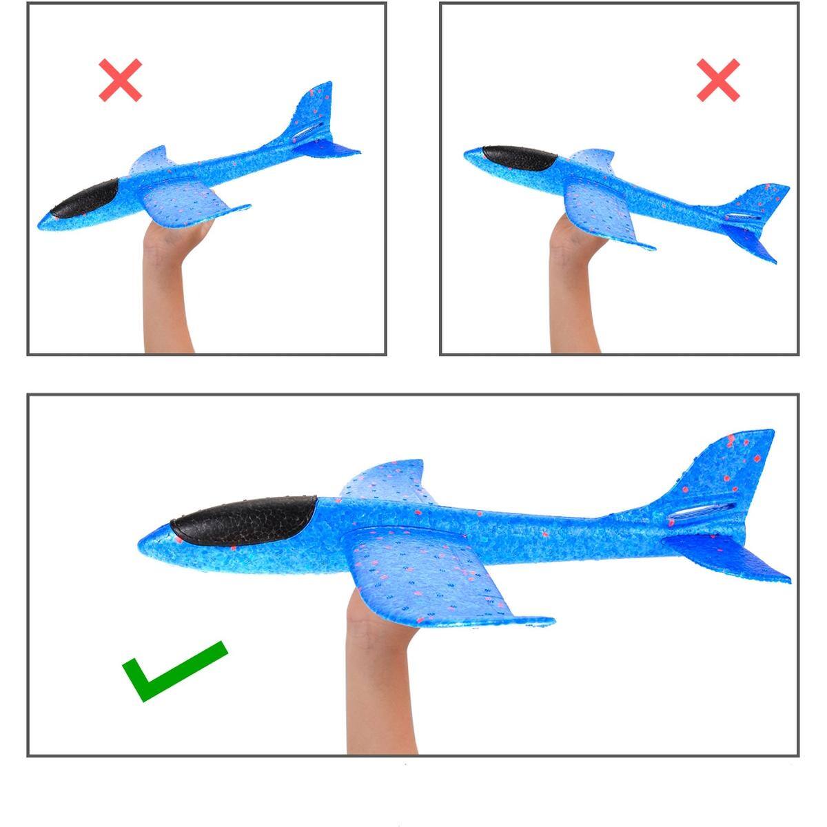 Alt View 1. JuzToys - 4 Pack Foam Airplane Toys, 17.5" Throwing Glider Plane, Outdoor Flying Toys for Kids - Multi.