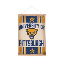 Evergreen Enterprises - Pitt Panthers 24" x 36" Antique Style Canvas Wall Art Tapestry with Wood Frame - Multicolor