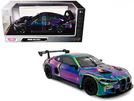 BMW M4 GT3 Chameleon Chrome "Custom Wrap" Series 1/24 Diecast Model by Motormax