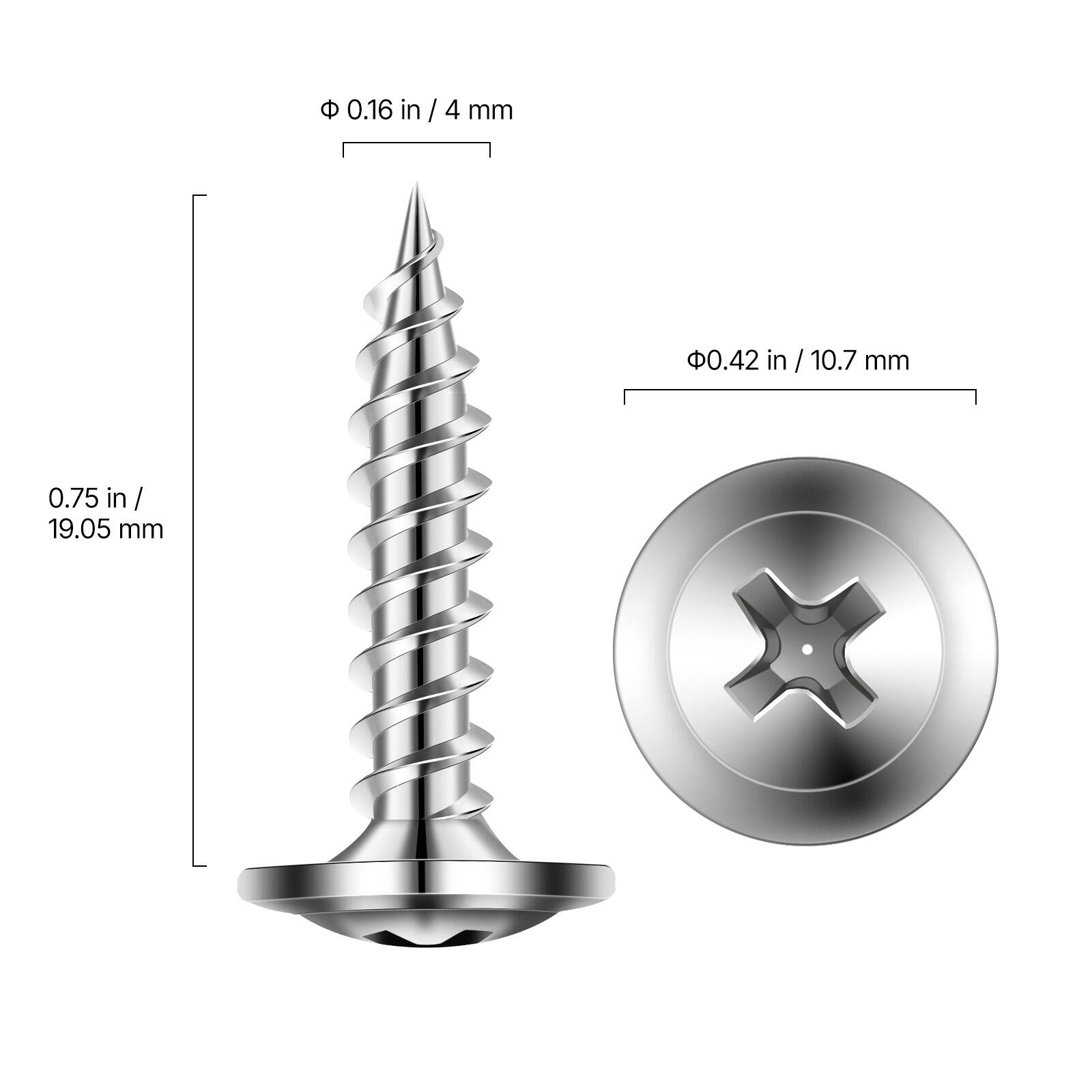 0.16 in / 4 mm  
0.42 in / 10.7 mm  
0.75 in / 19.05 mm