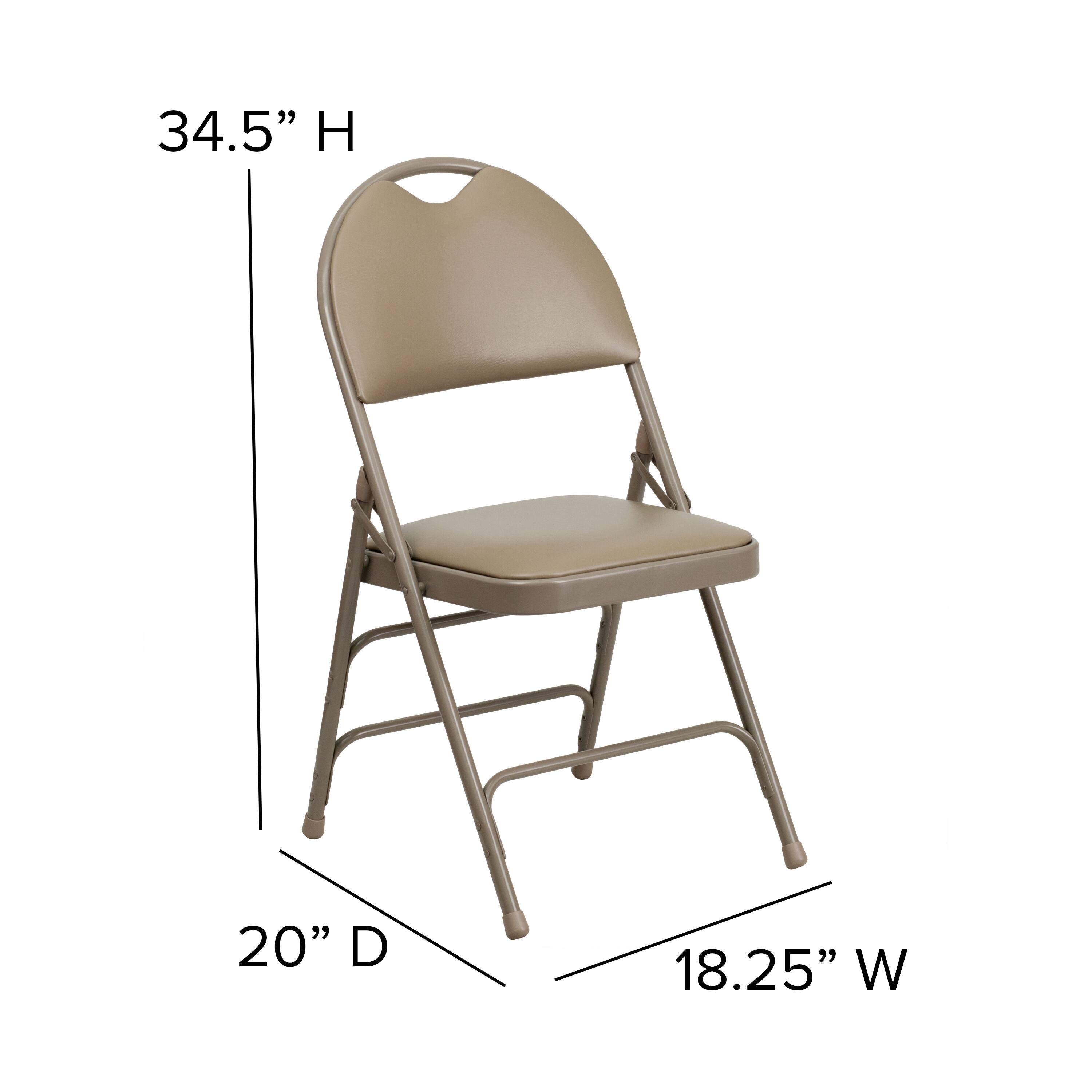 34.5" H  
20" D  
18.25" W