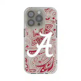 Keyscaper - NCAA - Alabama Crimson Tide iPhone Paisley Design Clear Case - 14 - Multicolor