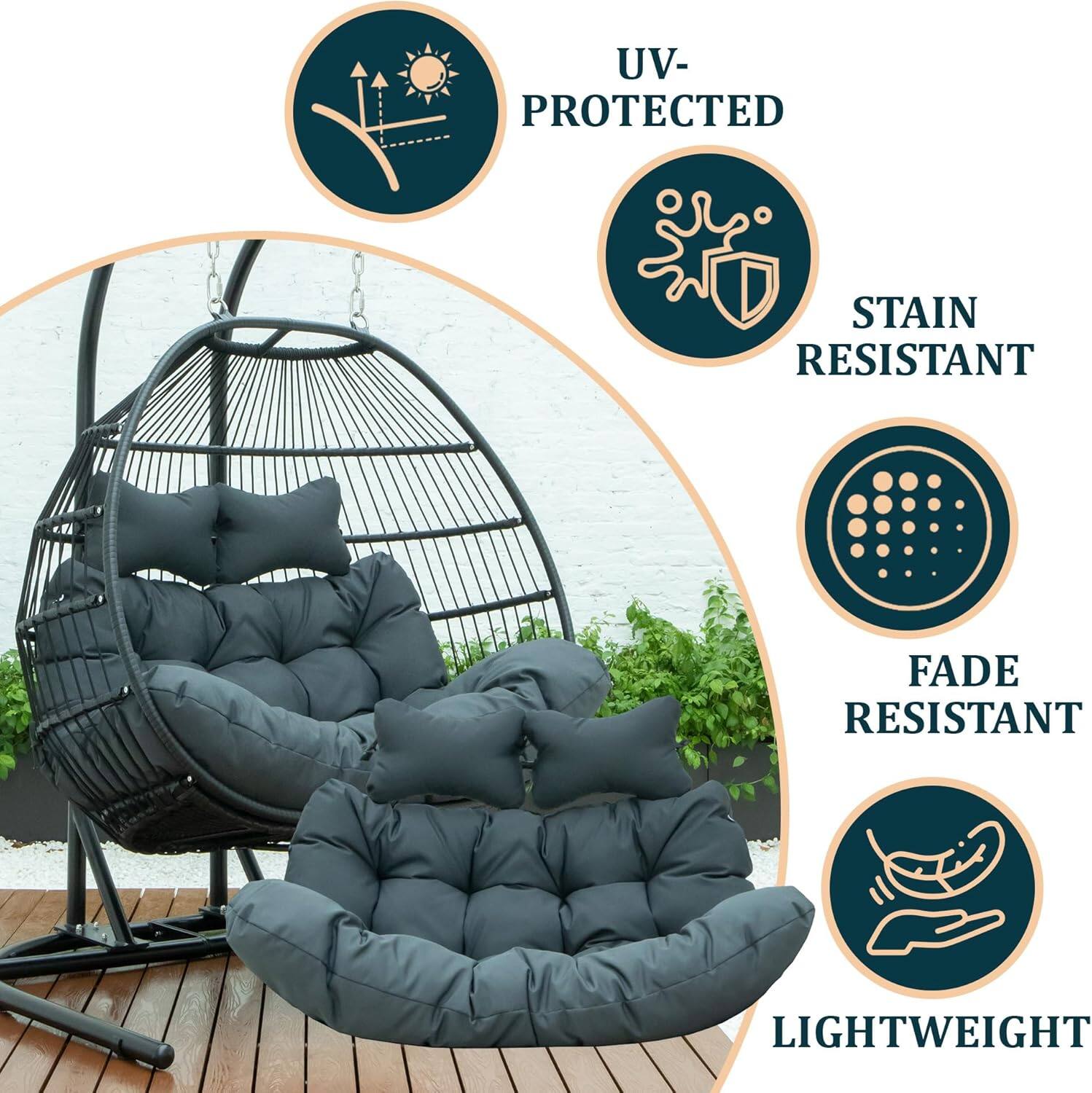 UV-PROTECTED  
STAIN RESISTANT  
FADE RESISTANT  
LIGHTWEIGHT