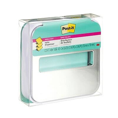 Post-it - Pop-Up Dispenser for 3" x 3" Notes - Metallic/White