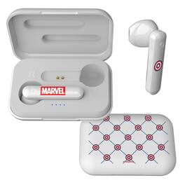 Keyscaper - Marvel Pattern Wireless TWS Earbuds - Captain America