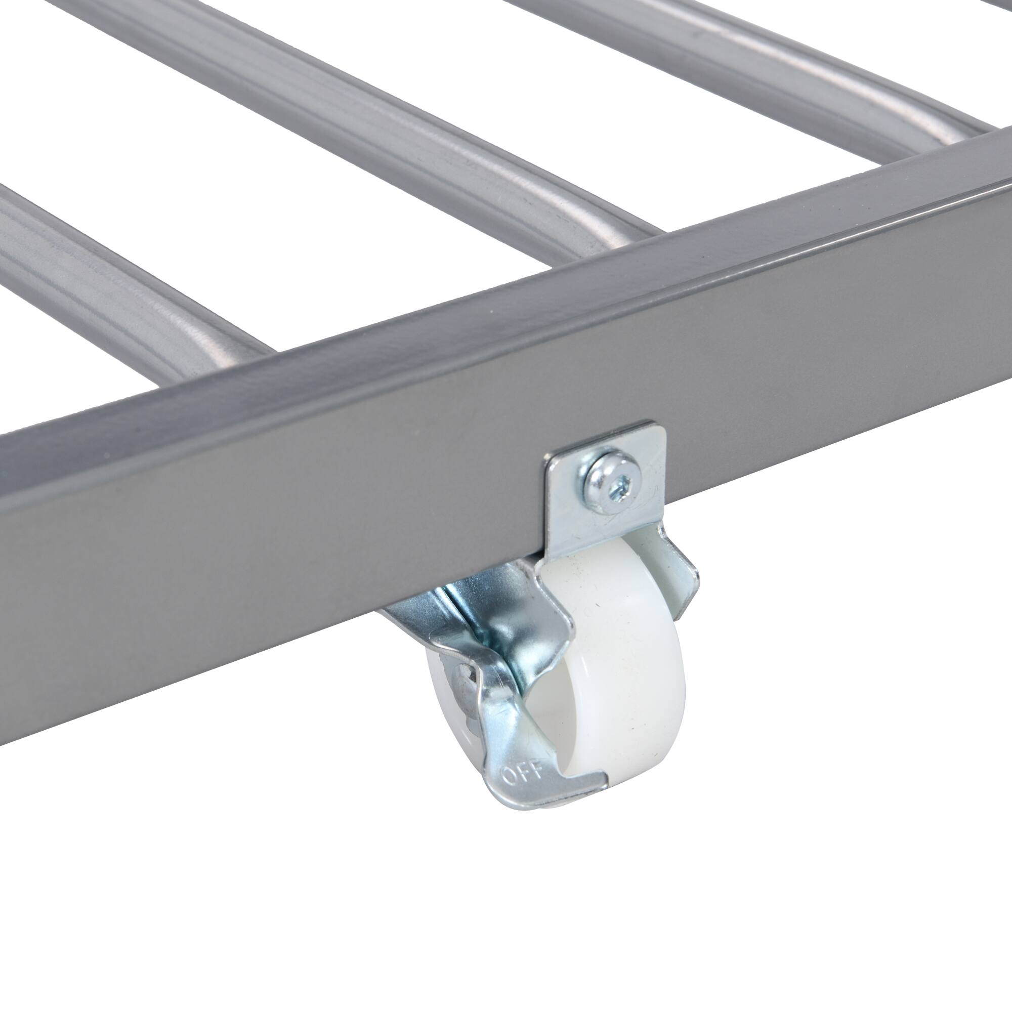 Alt View 8. GOODSILO - Space-Saving Twin Over Twin Metal Bunk Bed with Trundle for Kids and Teens Bedroom - Silver.